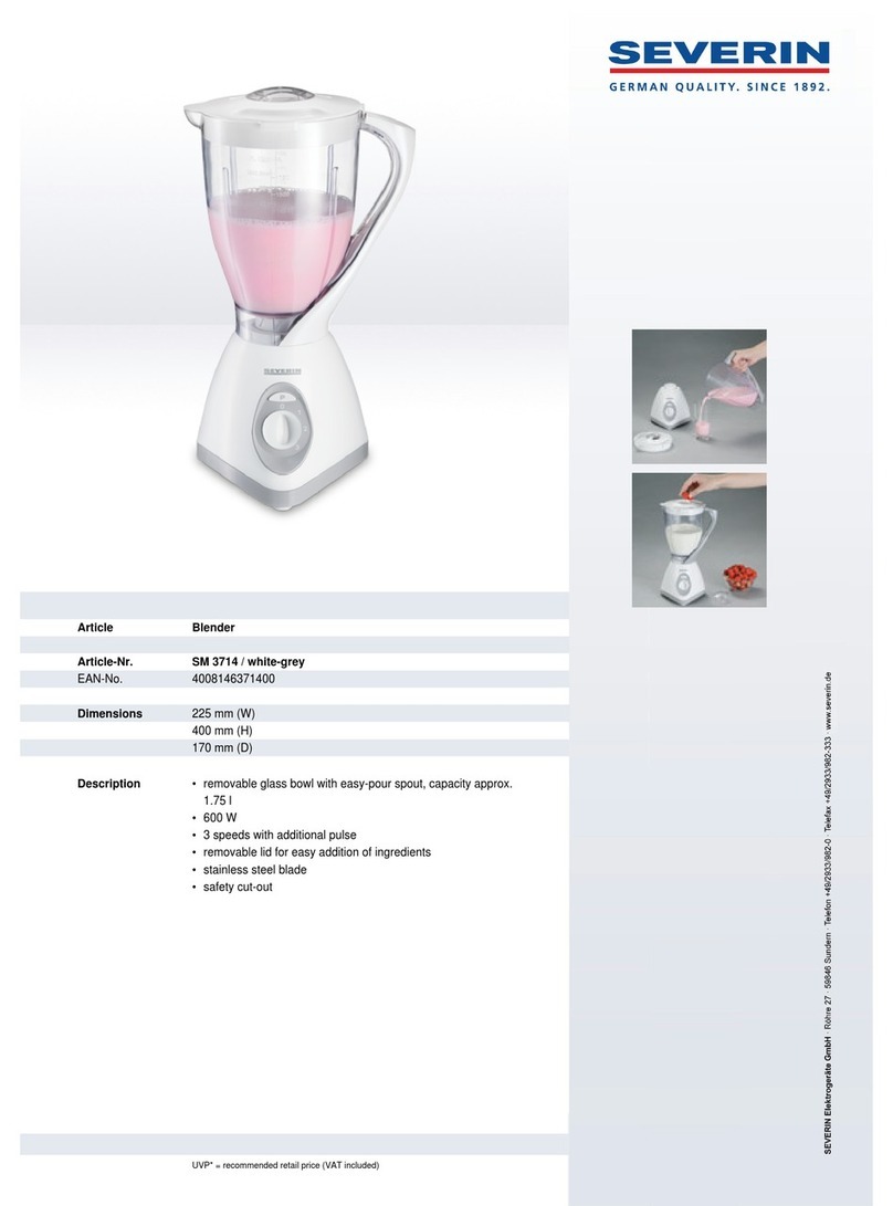 SEVERIN BLENDER User guide