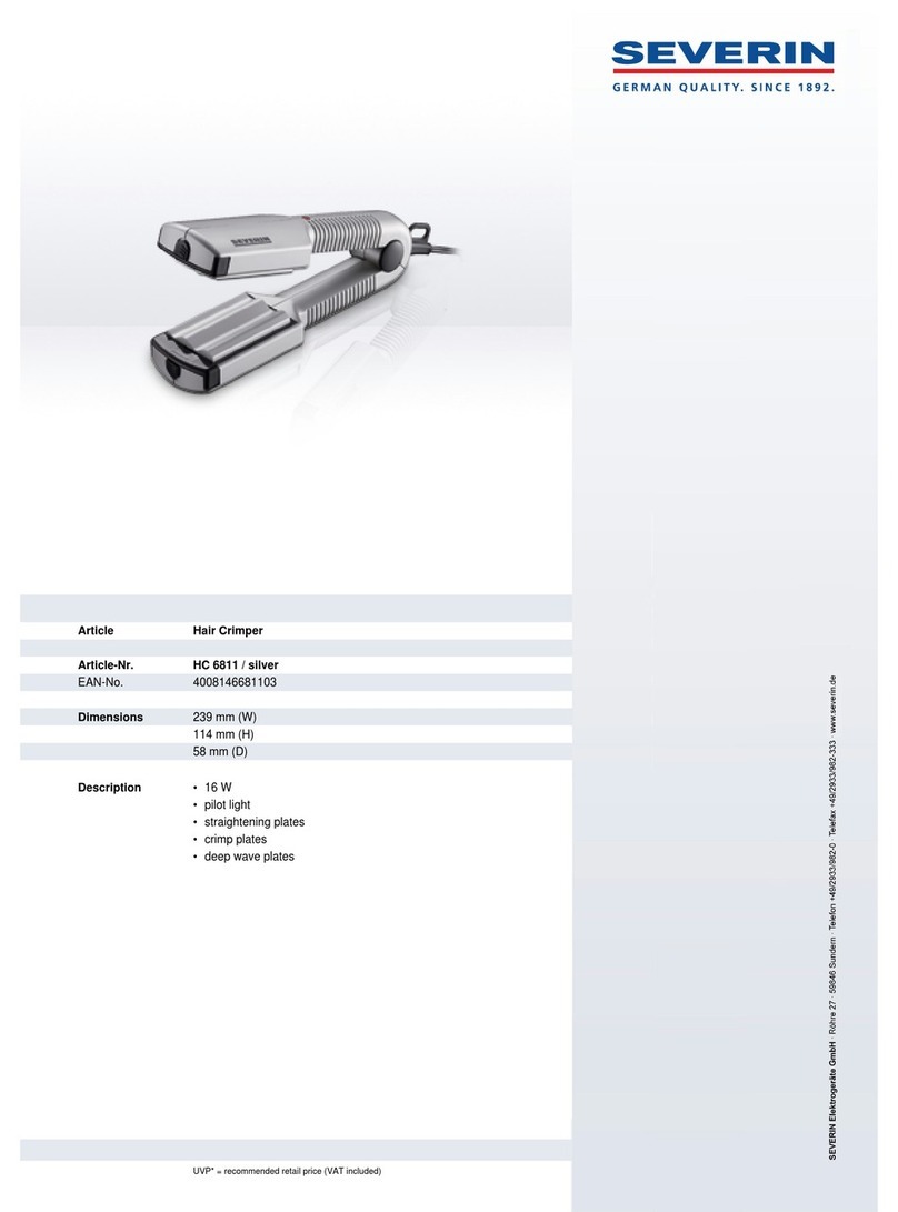 SEVERIN BE LISS 0474 User guide