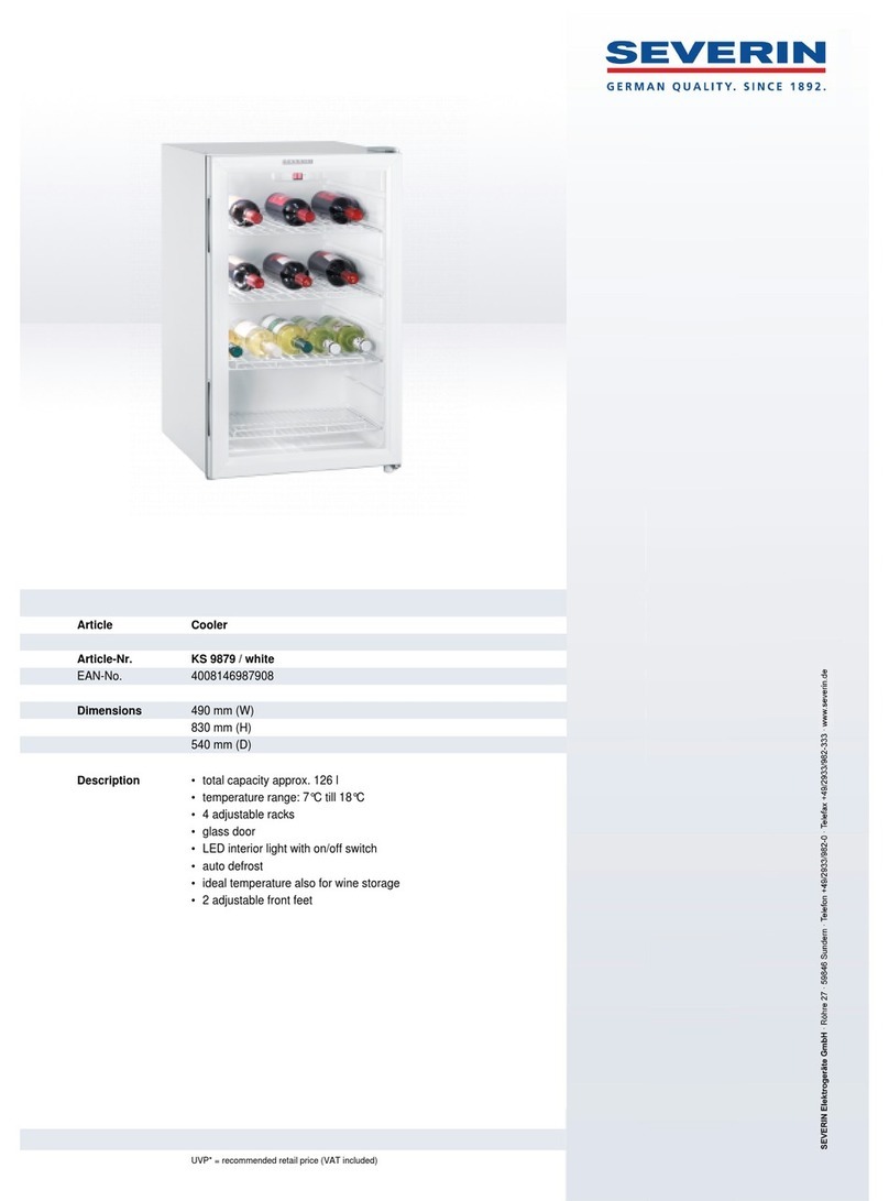 SEVERIN COOLER User guide SEVERIN COOLER User guide