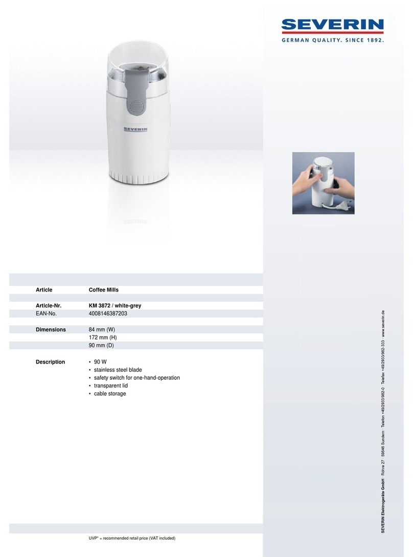 SEVERIN KM 3872 User guide