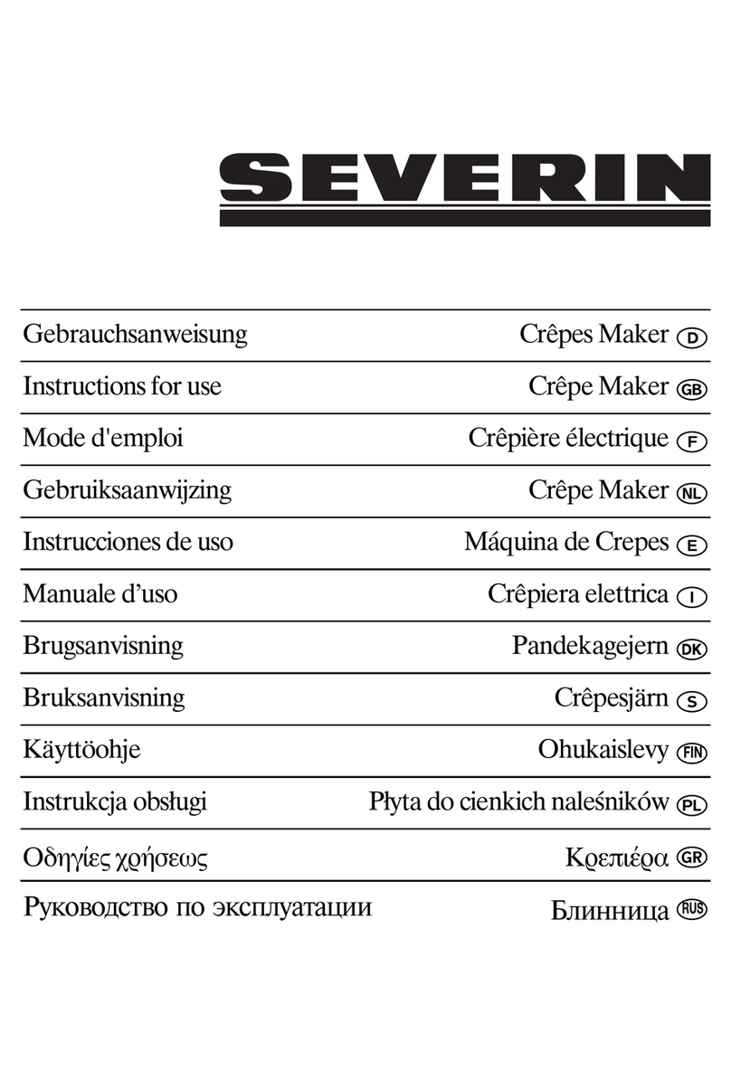 SEVERIN CM 2198 - CREPIERE User manual