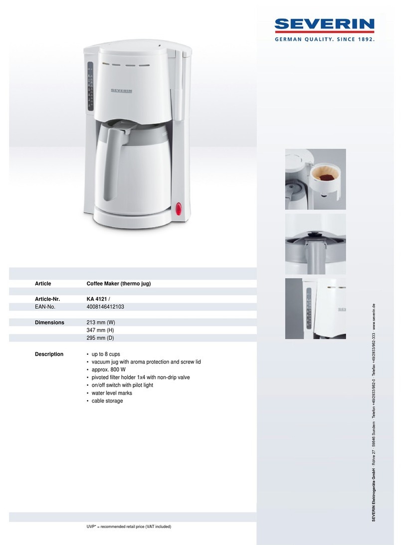 SEVERIN COFFEE MAKER User guide