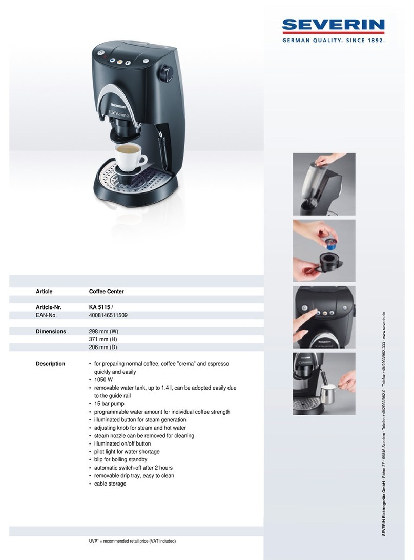 SEVERIN CAFISSIMO KA 5115 - User manual