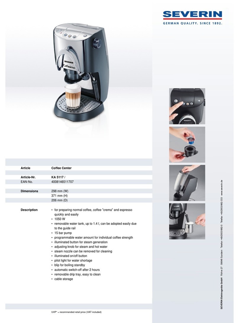 SEVERIN CAFISSIMO KA 5117 - datasheet