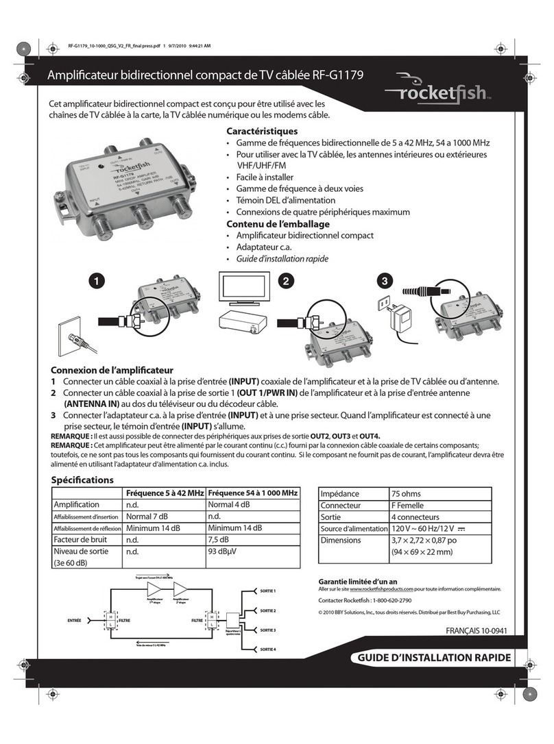 Rocket Fish RF-G1179 Installation and operation manual Rocket Fish RF-G1179 Installation and operation manual