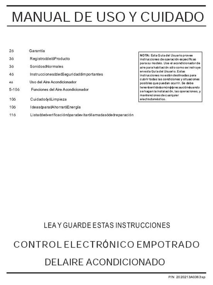 Frigidaire FAH08ES1T - 8,000 BTU Through-the-Wall Room Air... User manual