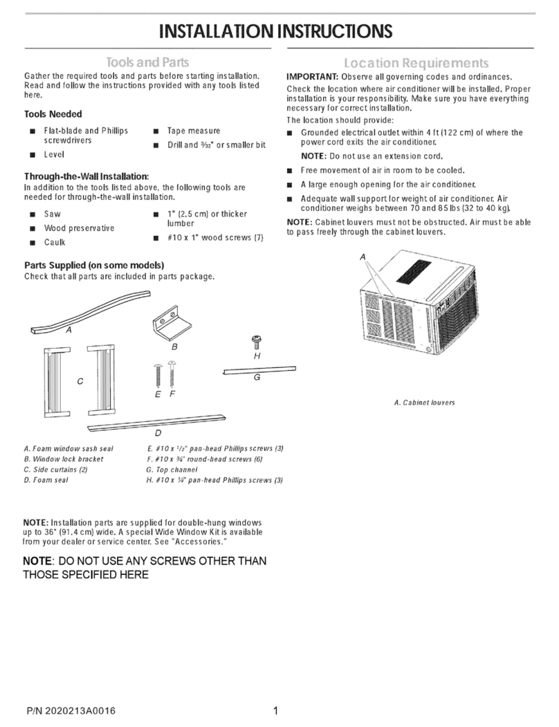 Frigidaire FAZ12ES2A User manual