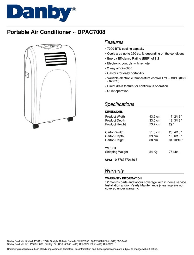 Danby DPAC7008 User manual