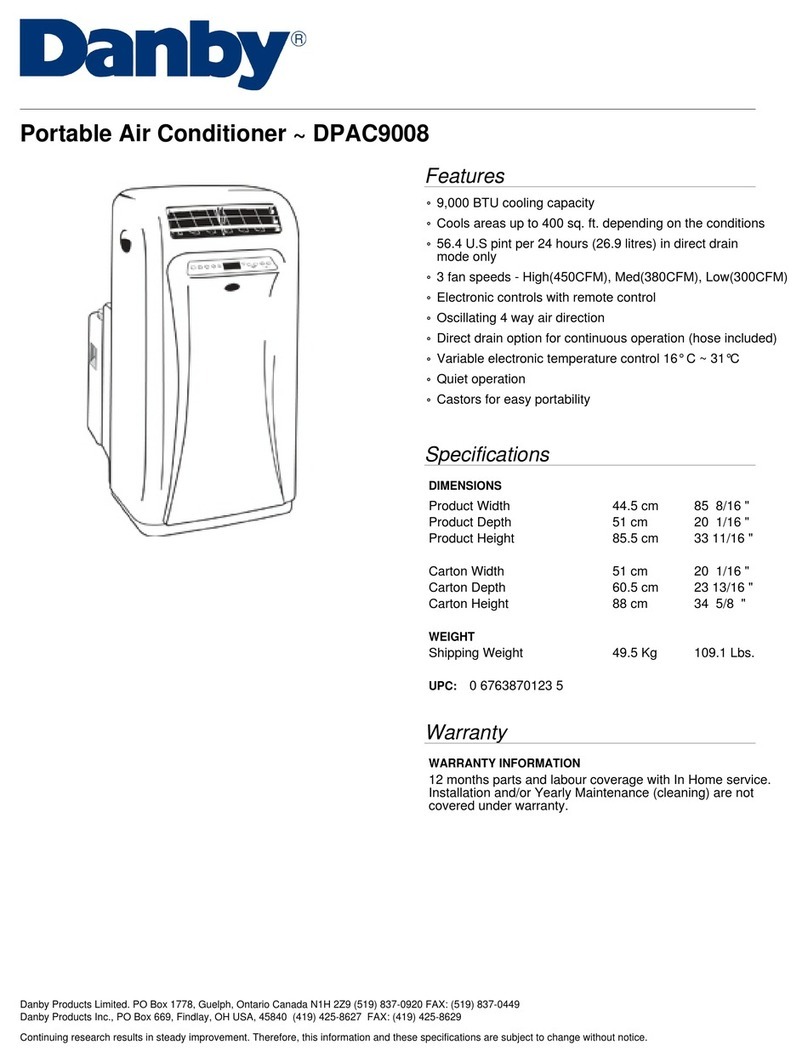 Danby DPAC9008 User manual Danby DPAC9008 User manual