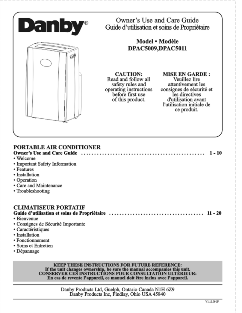 Danby DPAC5011 Assembly instructions Danby DPAC5011 Assembly instructions