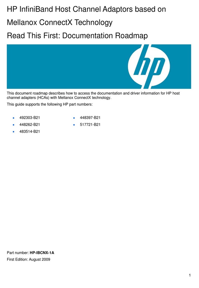 HP 4X - DDR InfiniBand Mezzanine HCA Instruction sheet