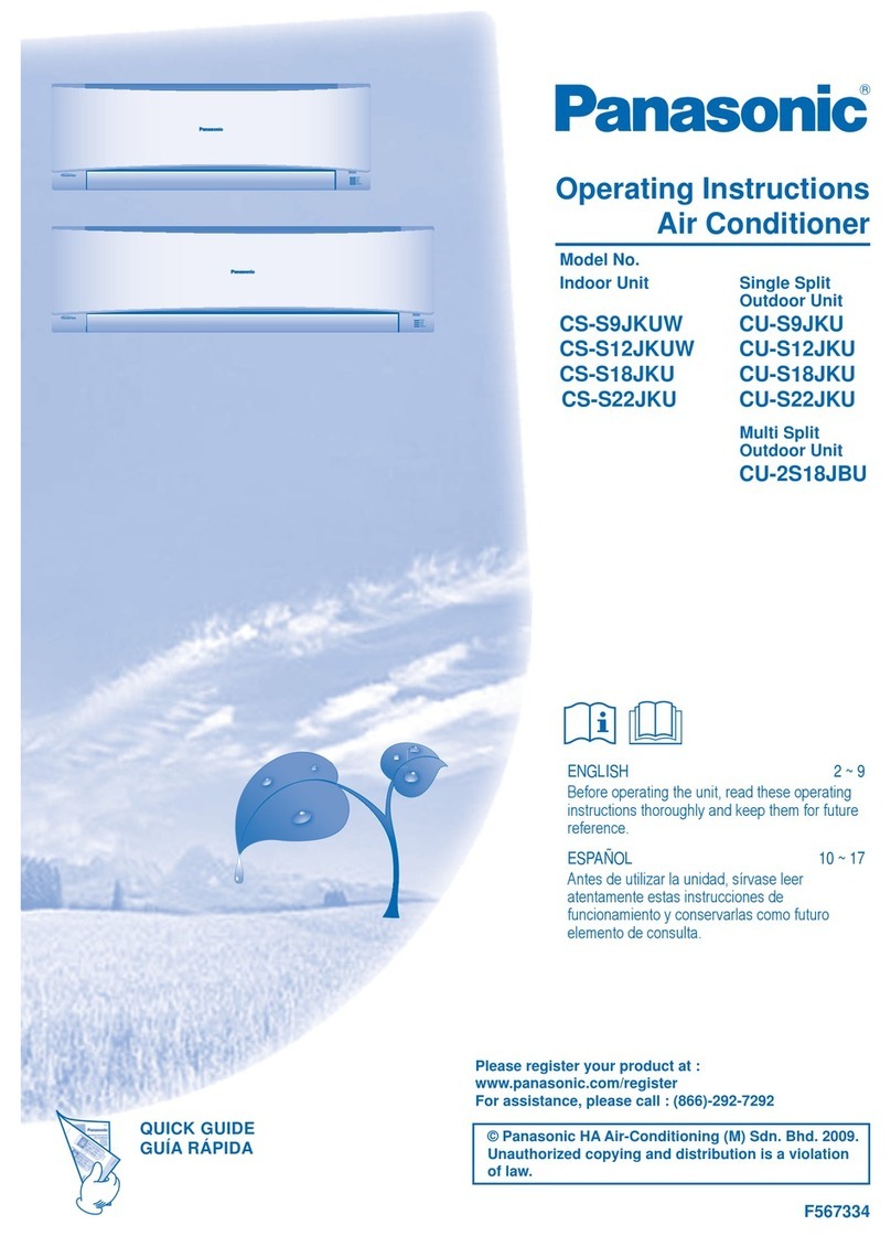 Panasonic CSS12JKUW - SPLIT A/C INDOOR User manual Panasonic CSS12JKUW - SPLIT A/C INDOOR User manual