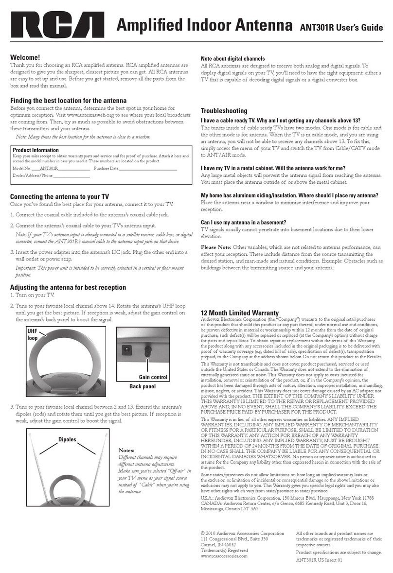 RCA ANT301R User manual