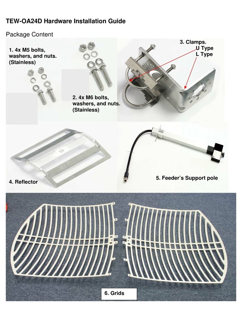 TRENDnet TEW-OA24D - 24dBi Outdoor Directional Antenna B... Hardware installation guide
