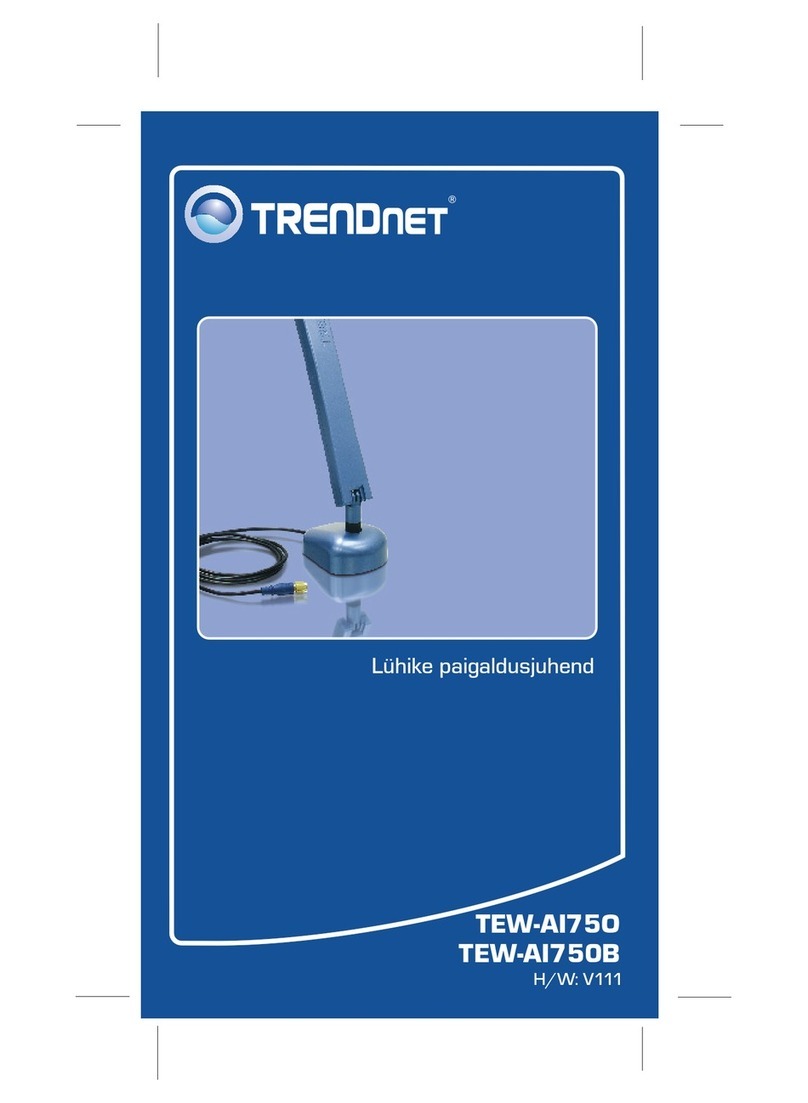 TRENDnet TEW-AI75OB - 11a/g 7/5dBi Indoor Omni Directional... Lühike paigaldusjuhend TRENDnet TEW-AI75OB - 11a/g 7/5dBi Indoor Omni Directional... Lühike paigaldusjuhend