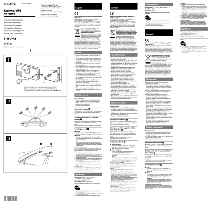 Sony VCA-42 - External Gps Antenna Product guide Sony VCA-42 - External Gps Antenna Product guide