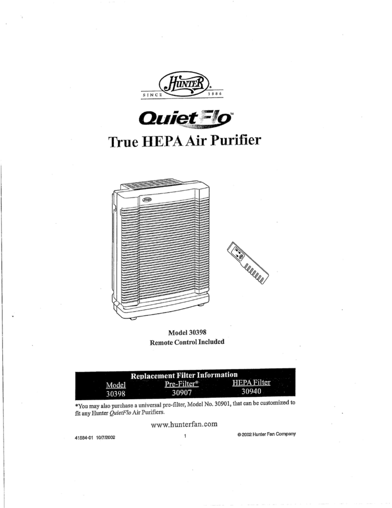 Hunter QuietFlo 30940 User manual