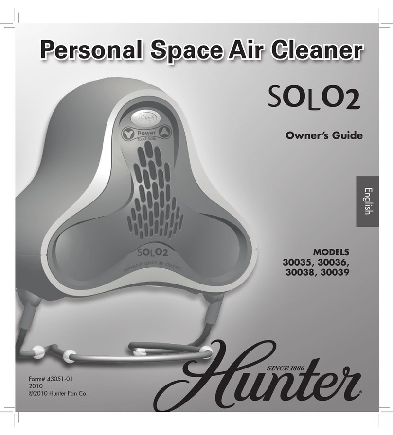 Hunter 30038 User manual