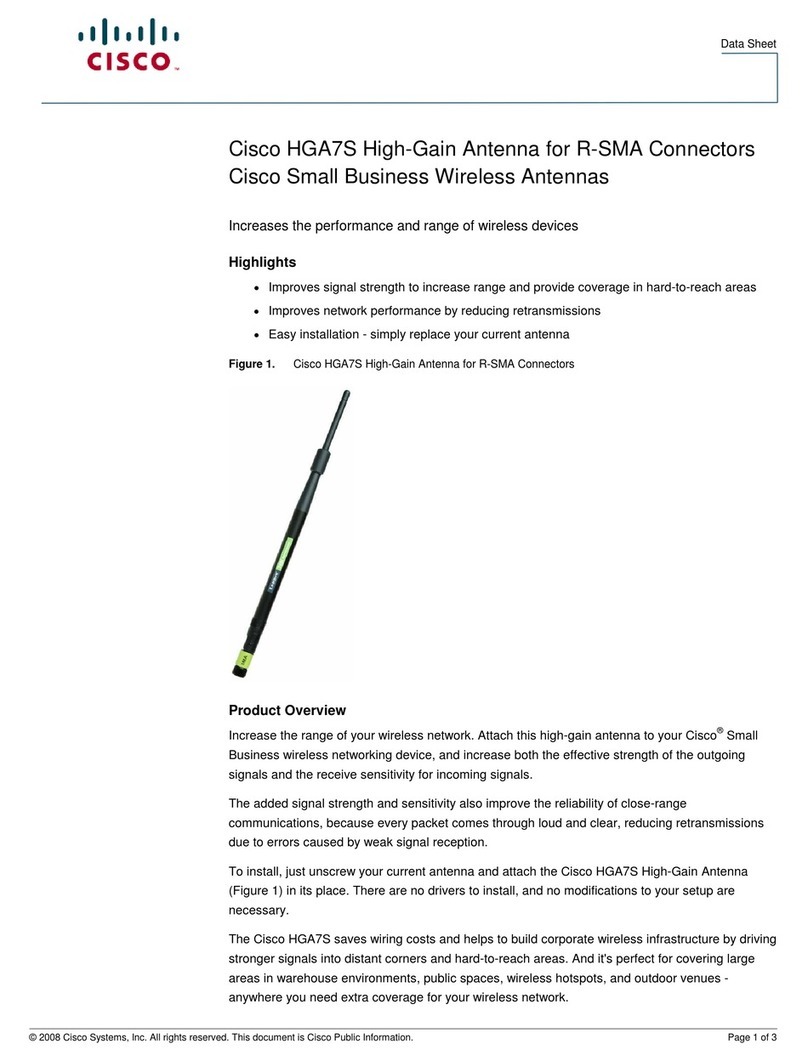 Cisco Aironet 2 dBi Diversity Omnidirectional Ceiling Mount Antenna... User manual