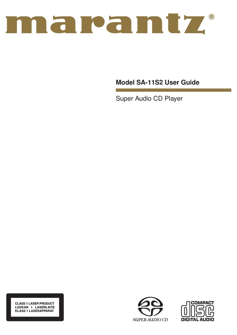 Marantz SA-11S2 Quick start guide