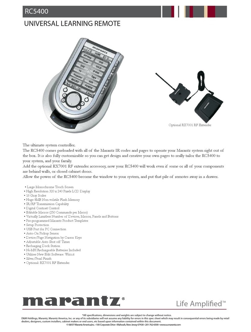 Marantz RC-5400 User manual