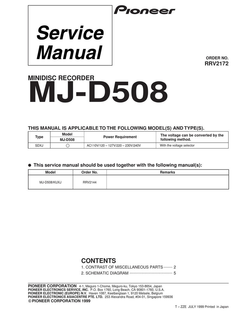 Pioneer MJ-D508 User manual