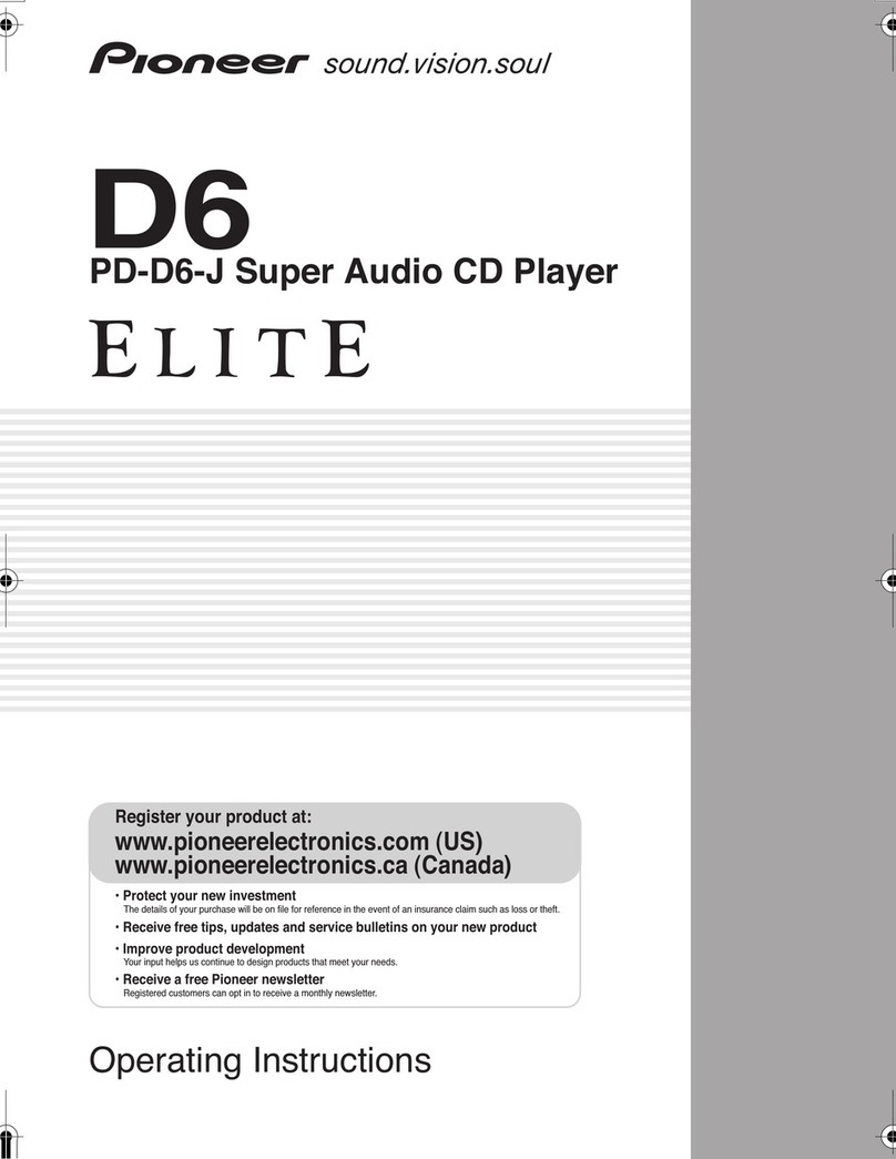 Pioneer Elite PD-D6-J User manual