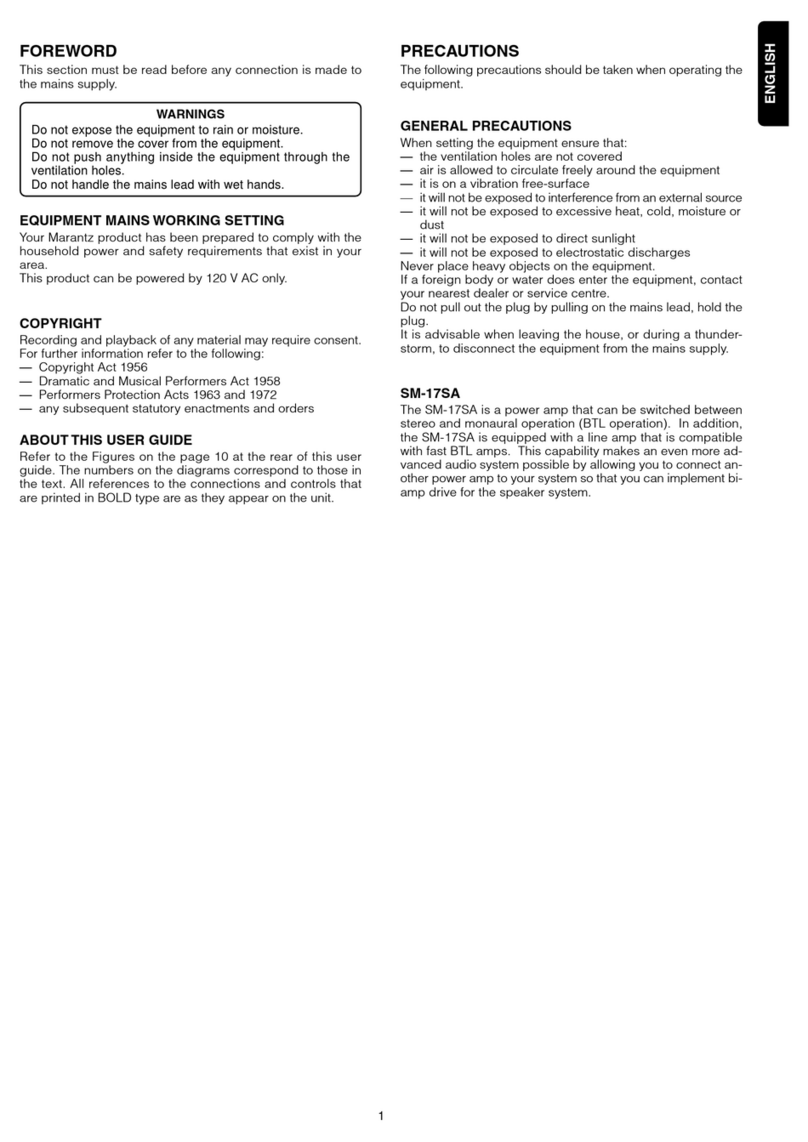 Marantz SM6100SA user guide
