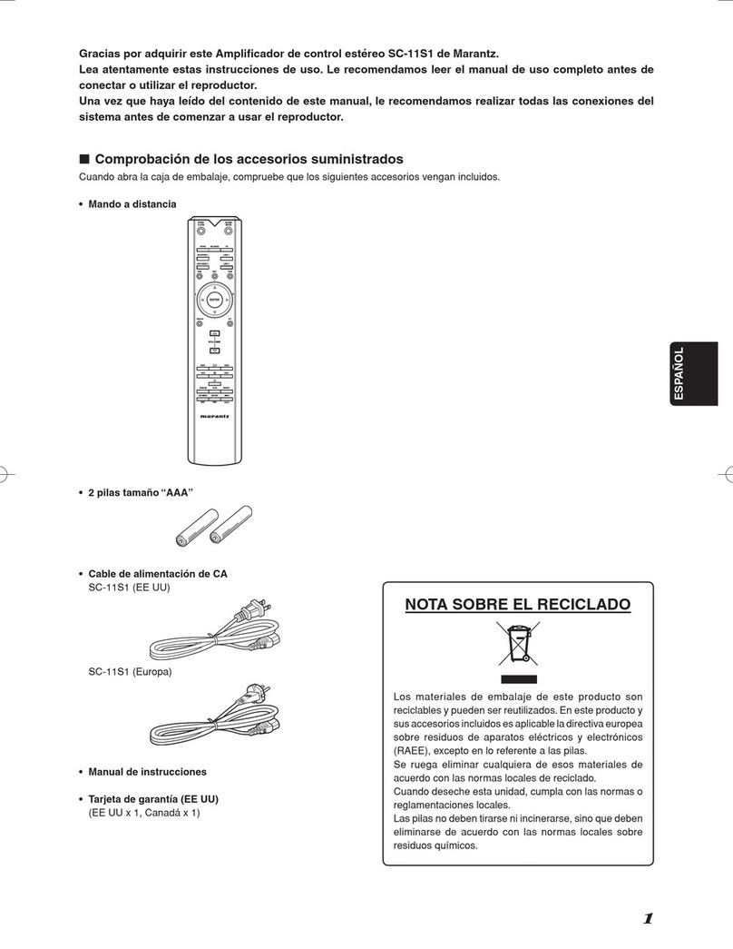 Marantz SC-11S1 User manual