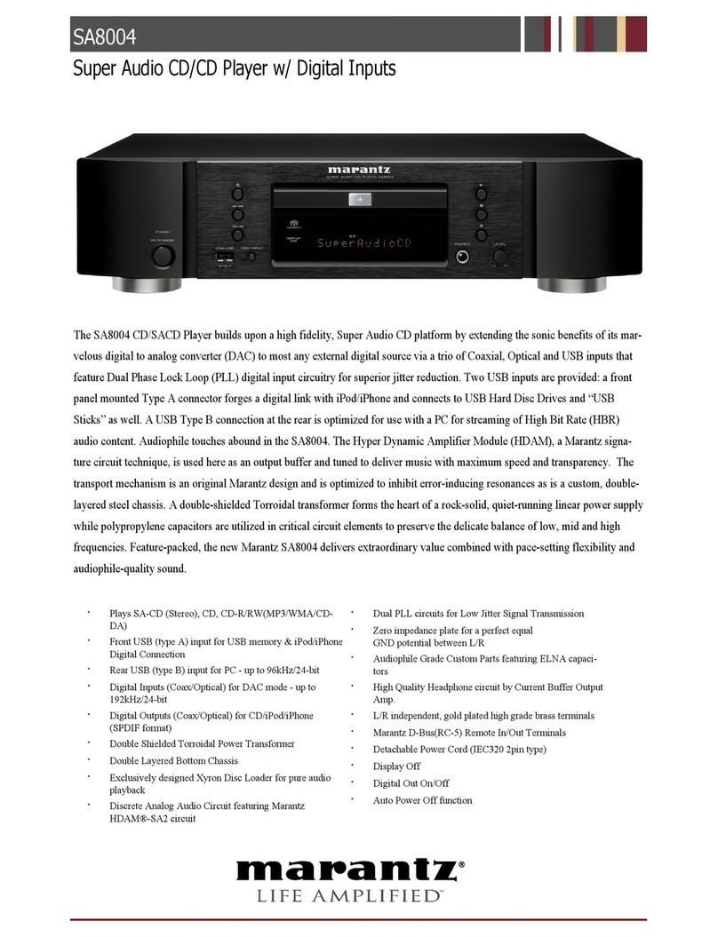 Marantz SA8004 User manual