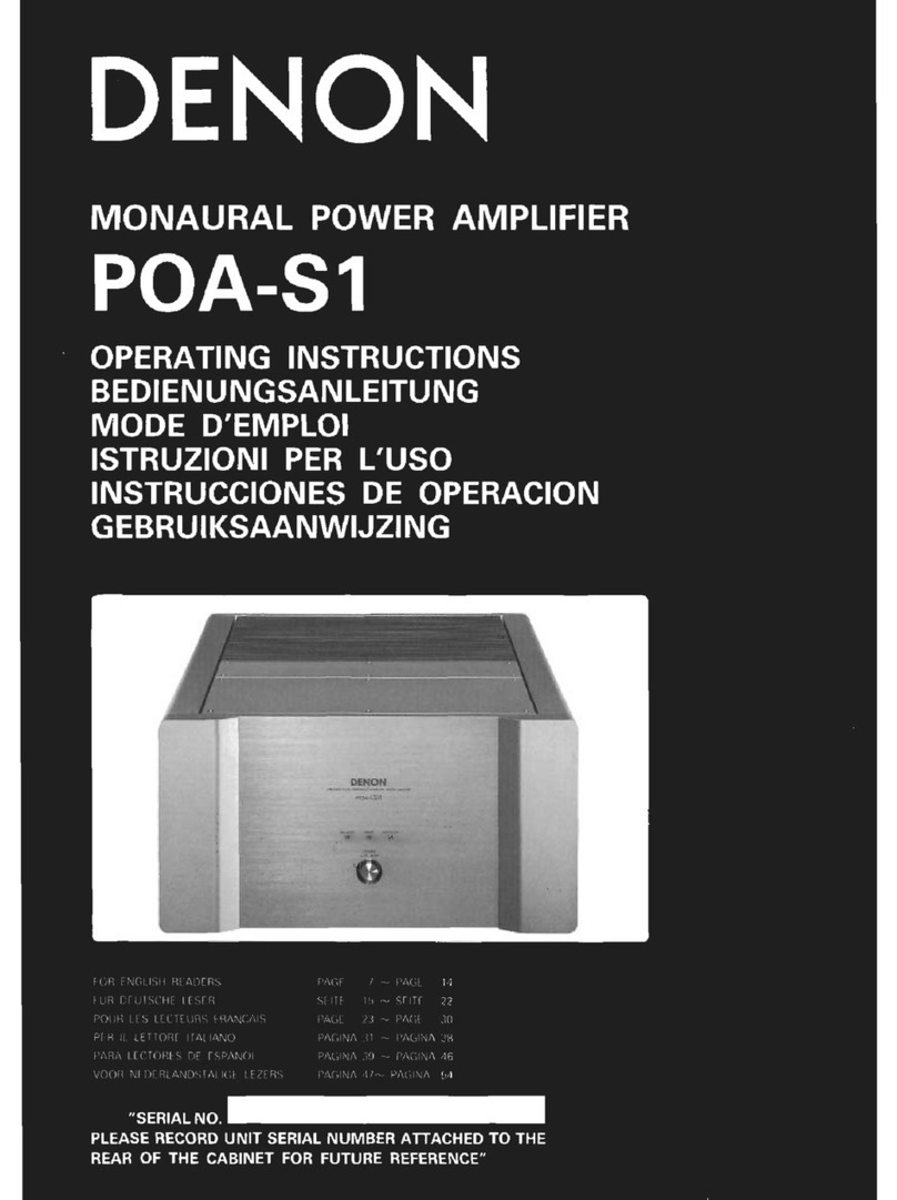 Denon POA-S1 operating instructions