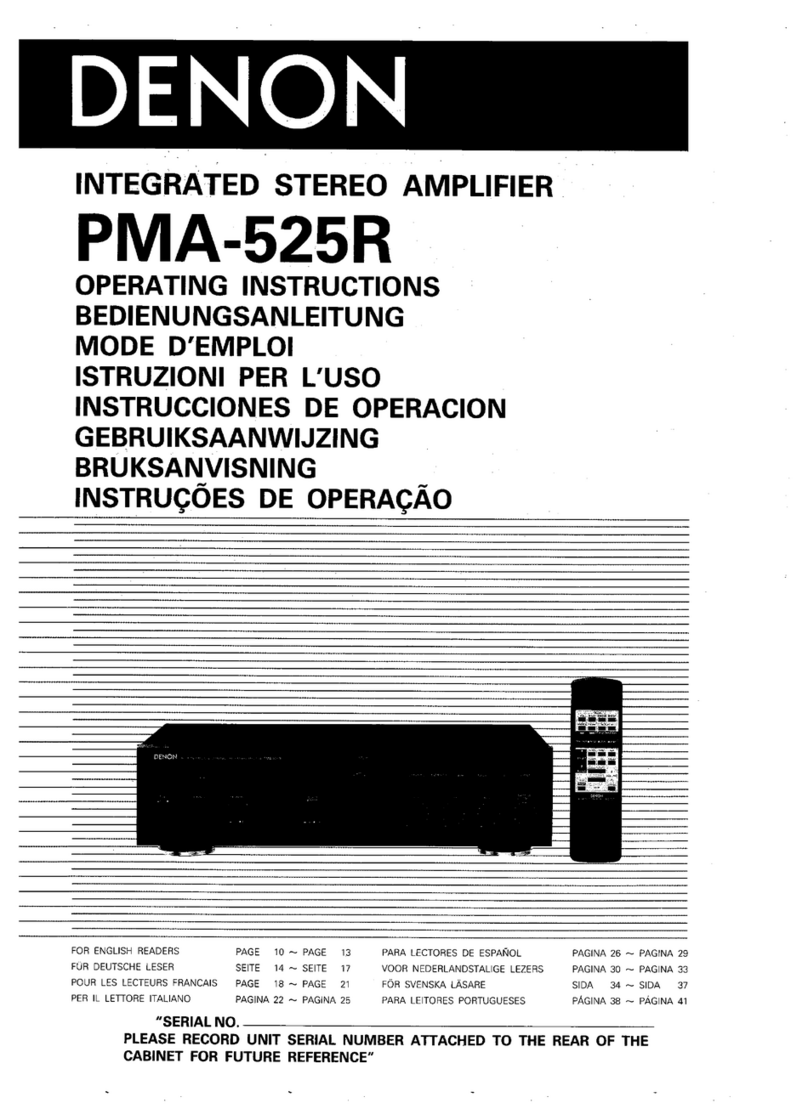 Denon PMA-525R User manual Denon PMA-525R User manual