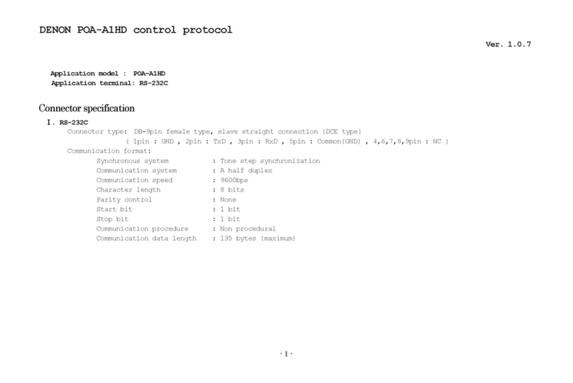 Denon POA-A1HDCI Installation manual