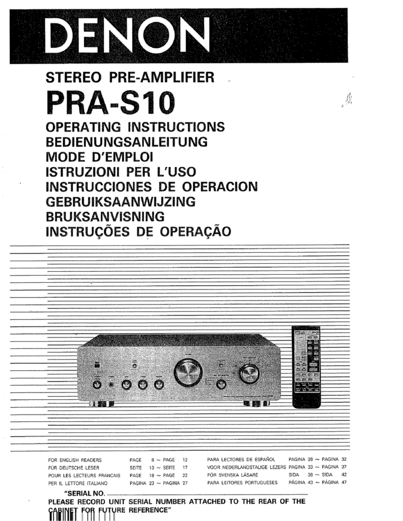 Denon PRA-S1 User manual
