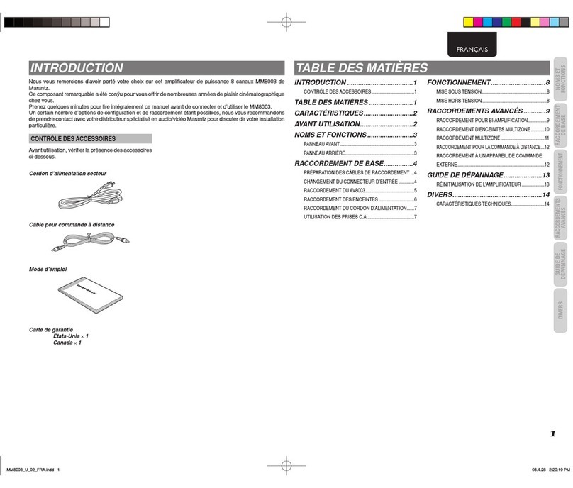 Marantz MM8003 user manual