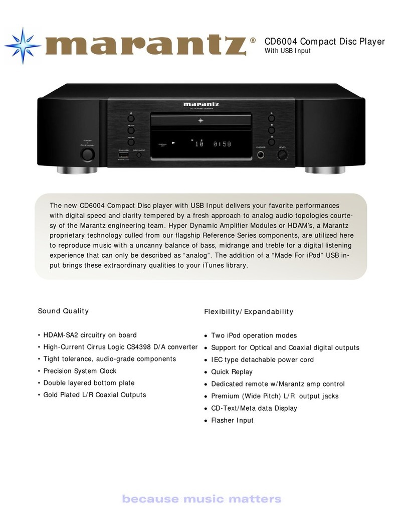 Marantz CD6004 User manual