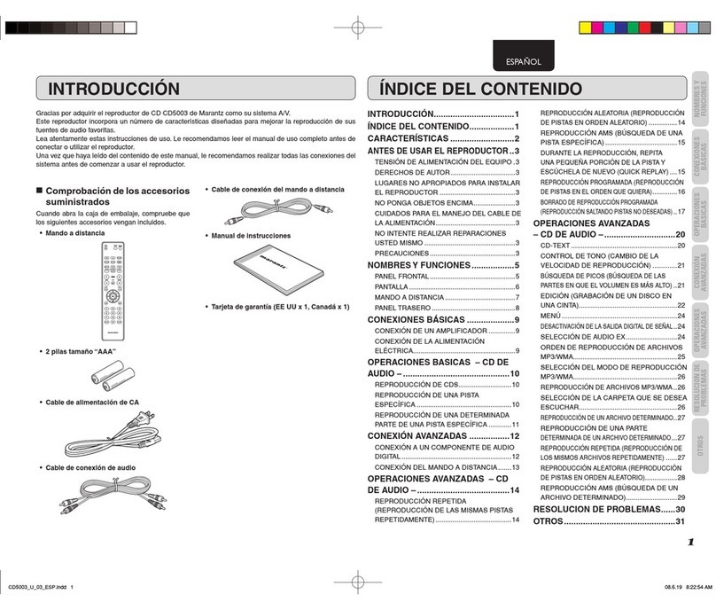 Marantz CD5003 User manual
