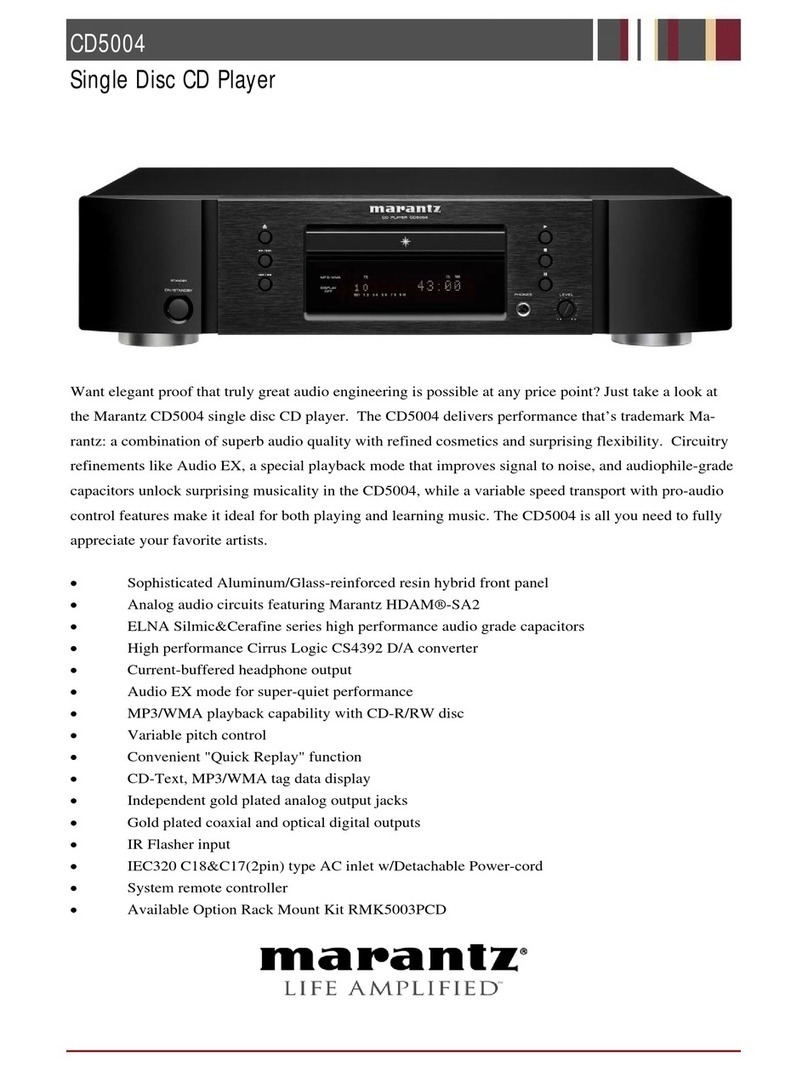 Marantz CD5004 User manual