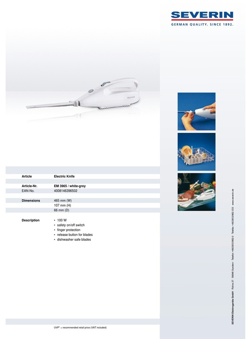 SEVERIN EM 3965 Dimensions