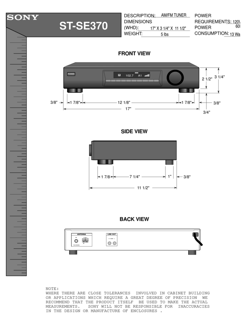 Sony ST-SE370 - Tuner User guide