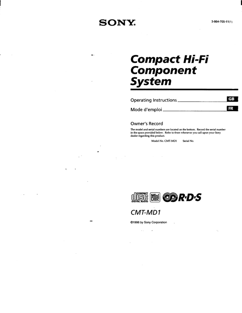 Sony CMT-MD1 - Micro Hi Fi Component System operating instructions