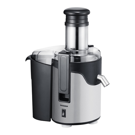 SEVERIN ES 3560 - CENTRIFUGEUSE User manual