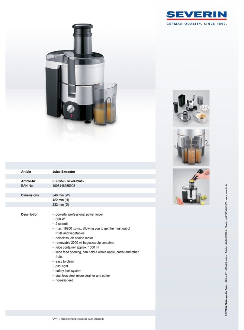 SEVERIN ES 3559 - User guide