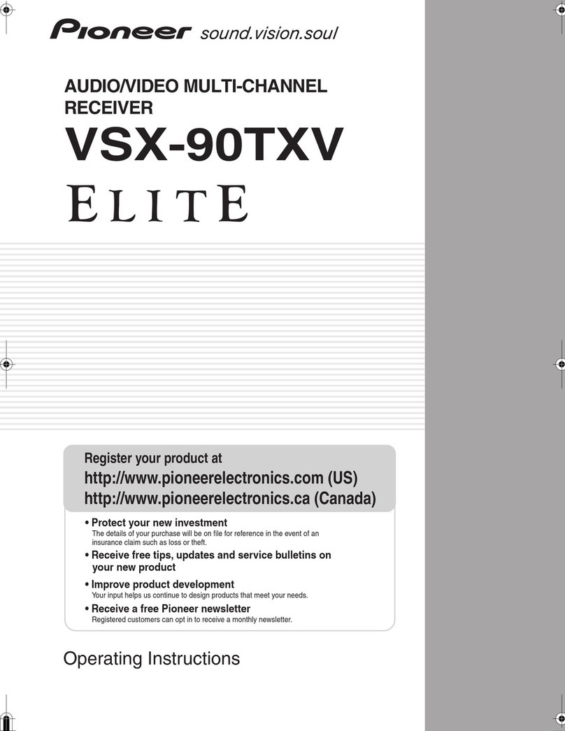 Pioneer Elite VSX-90TXV operating instructions