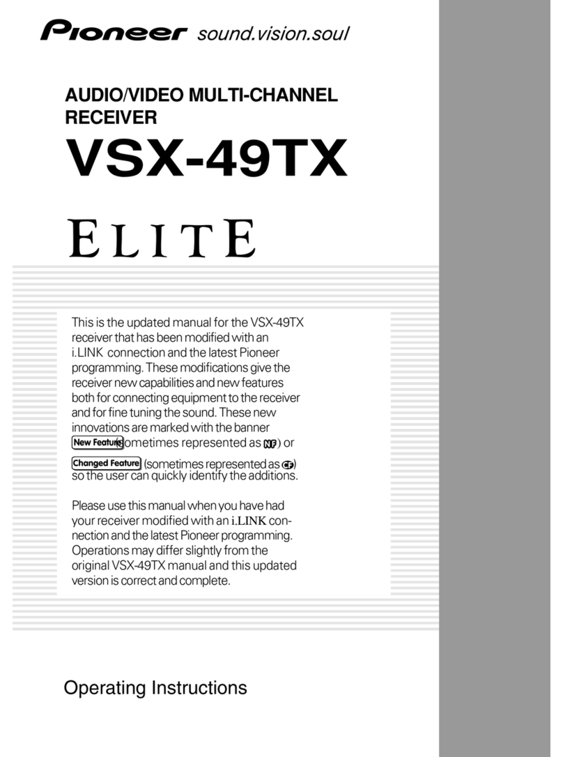 Pioneer Elite VSX-49TX User manual