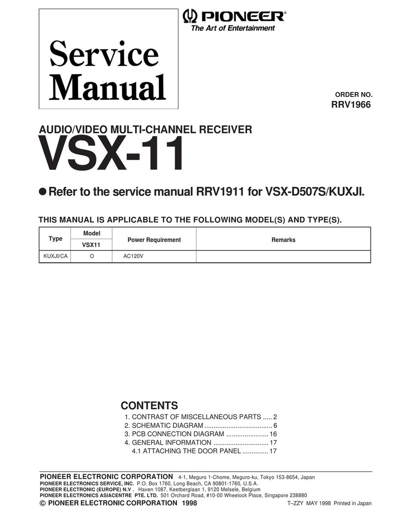 Pioneer VSX-11 Service manual