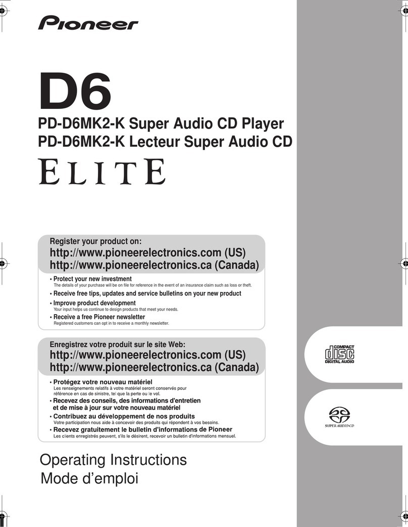 Pioneer Elite PD-D6MK2-KElite D6 operating instructions