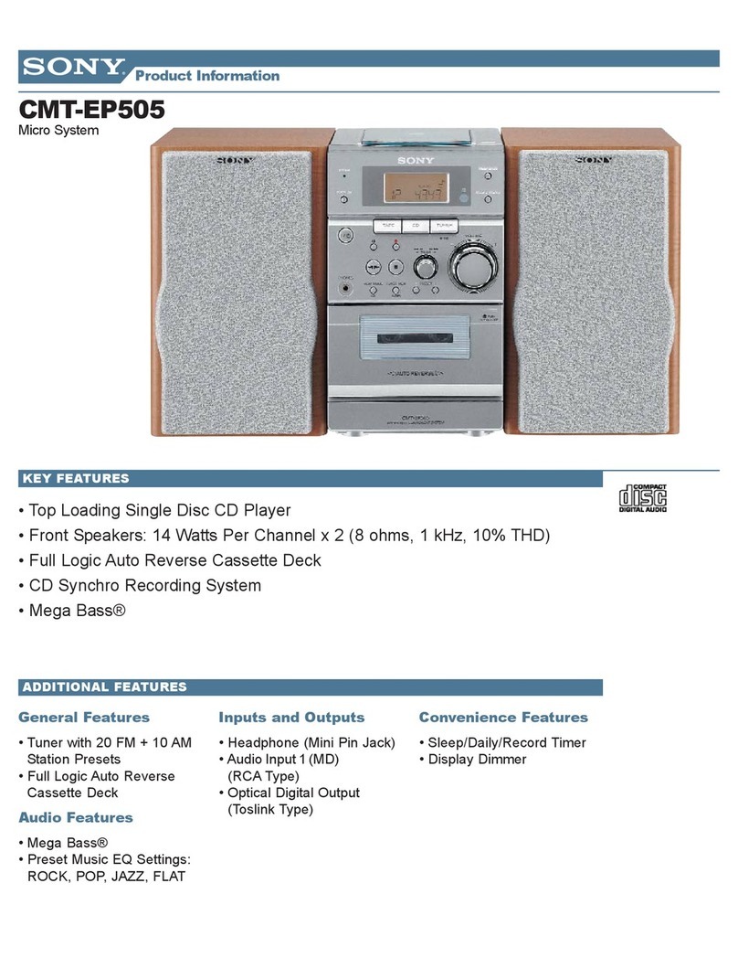 Sony CMT-EP505 - Micro Hi Fi Component System User manual