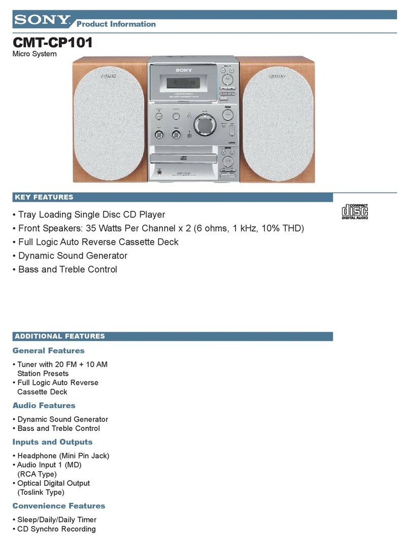 Sony CMT-CP101 - Micro Hi Fi Component System Product information