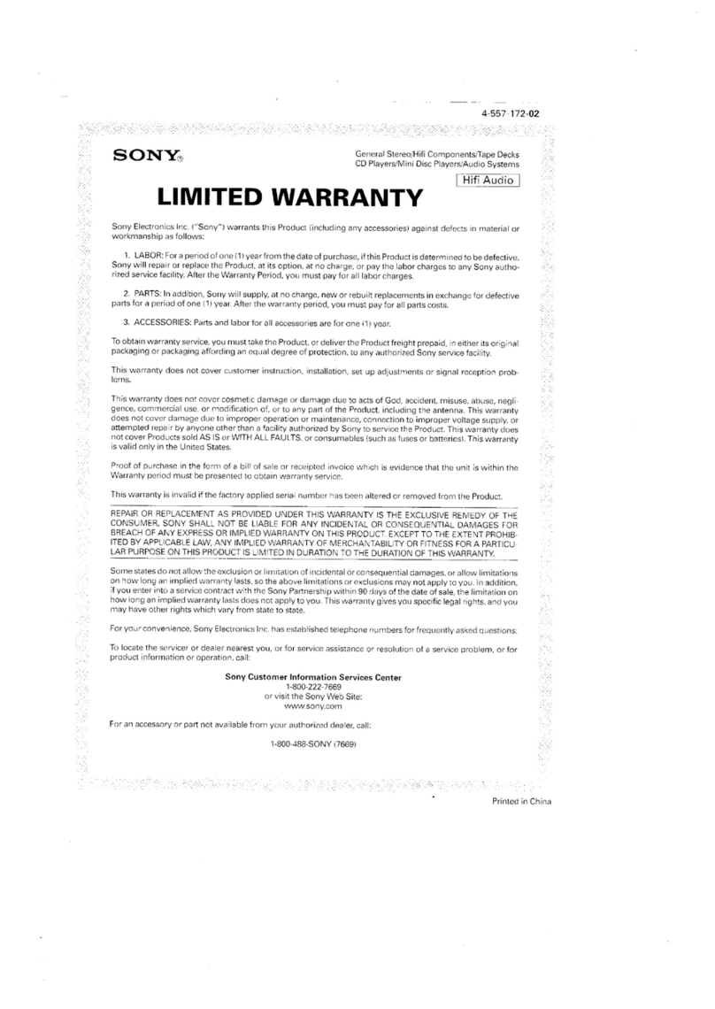 Sony CMT-DH7BT - Micro Hi Fi Component System Use and maintenance manual